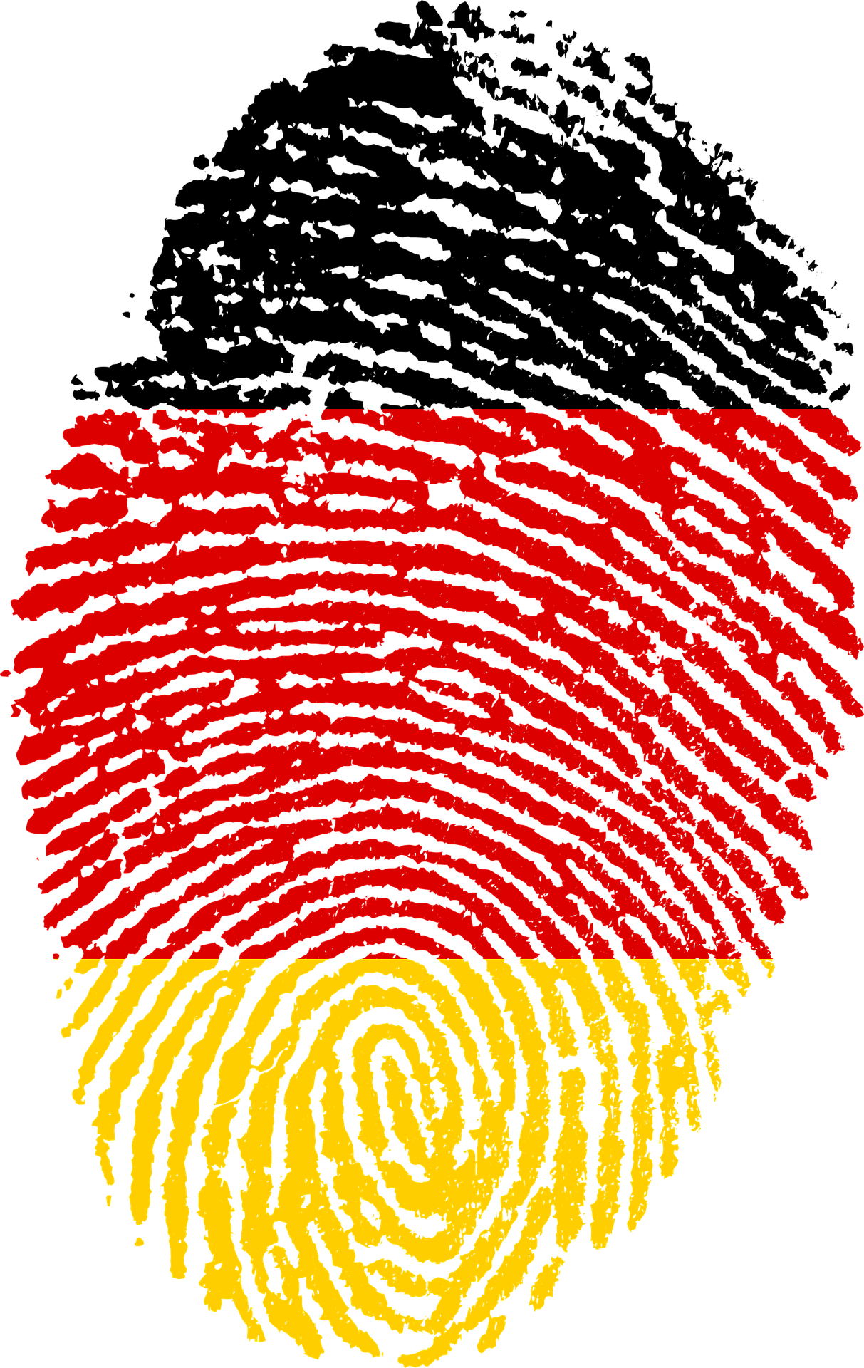 German colored finger print