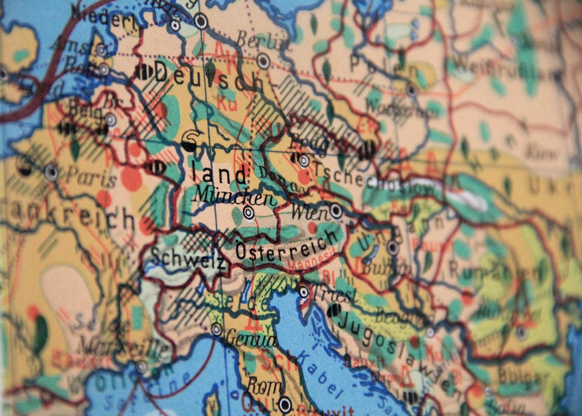 geographical map of Germany