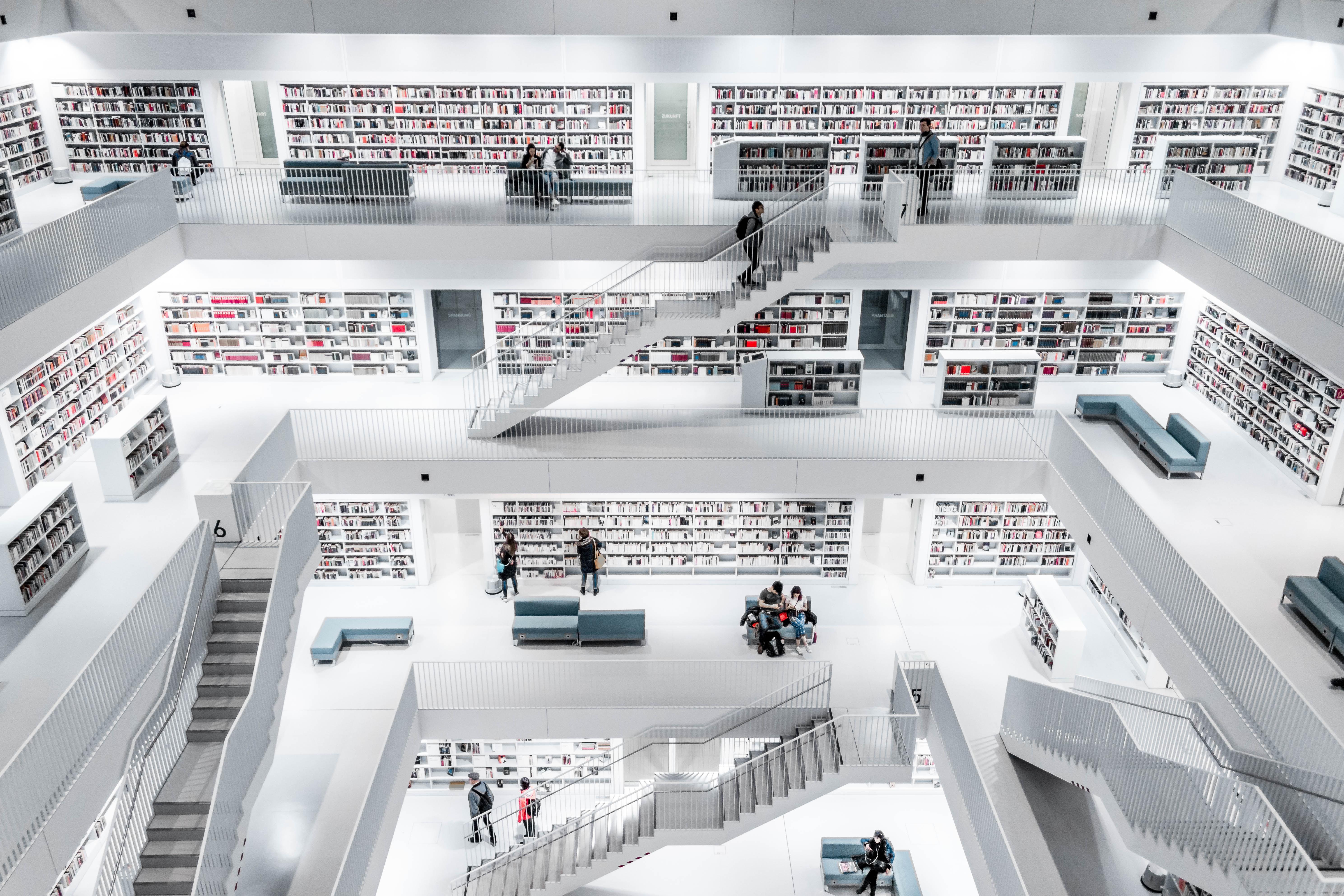 Beautiful library in Stuttgart, Germany