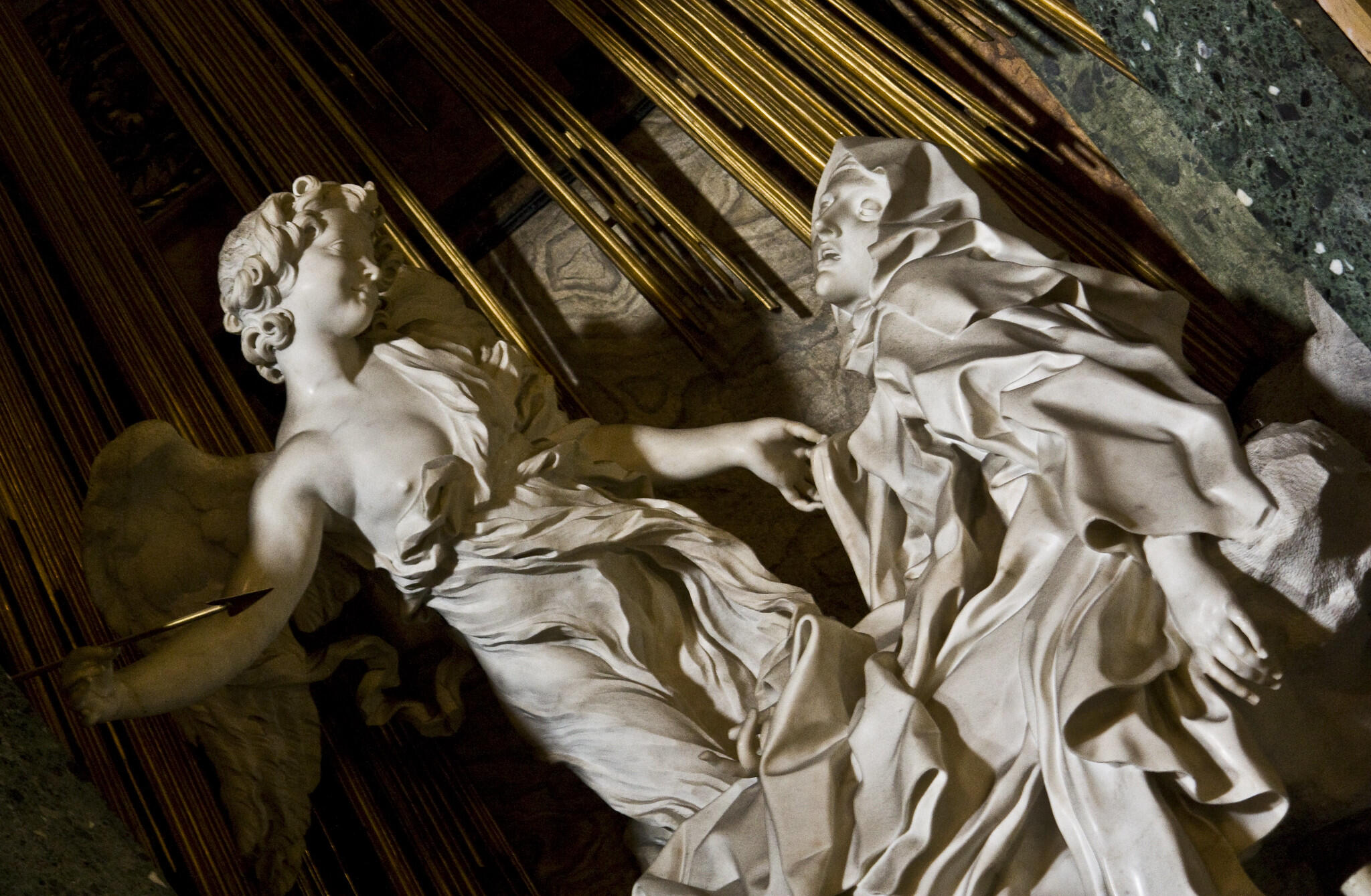 The statue of Ecstasy of Santa Teresa.