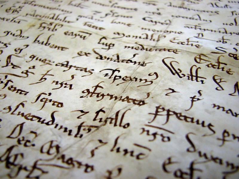 Latin writing.