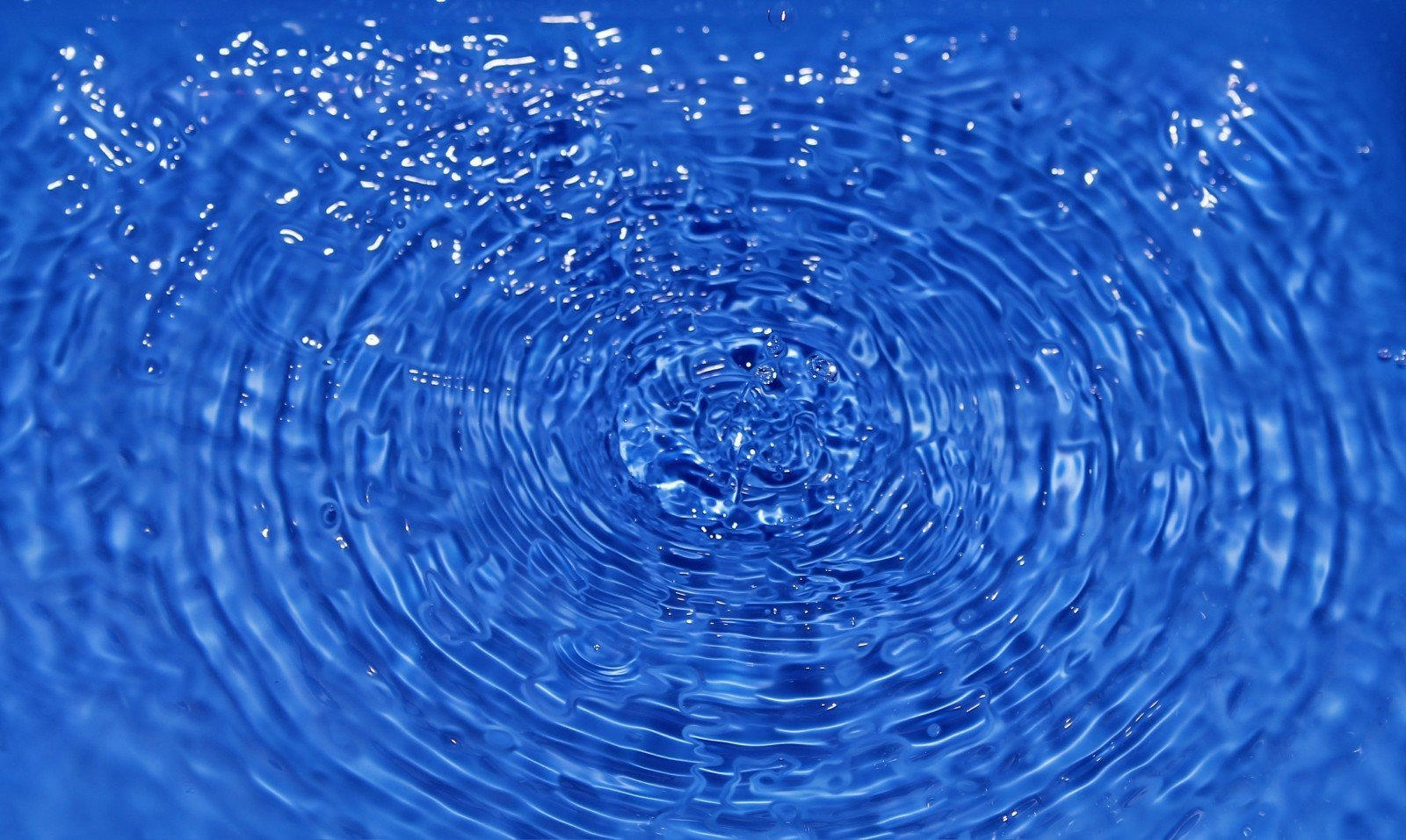 pure water with a blue background