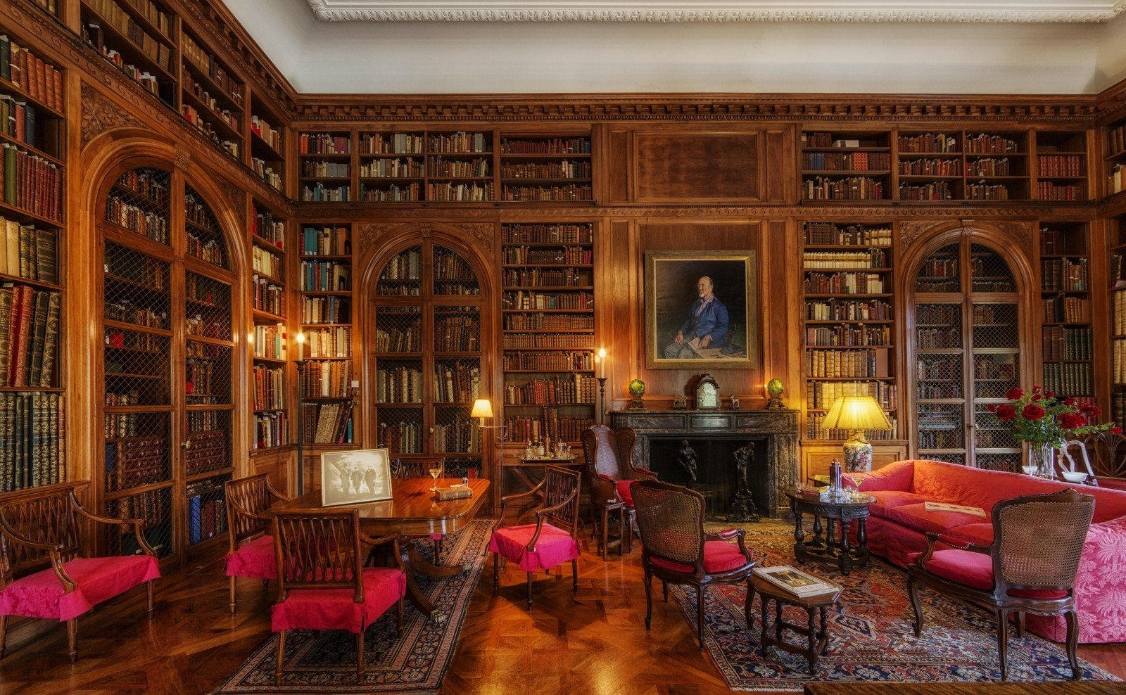 view of an old library with no people inside 