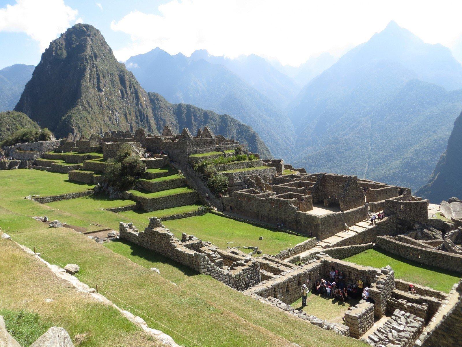 view of machu picchu from the top during the day 