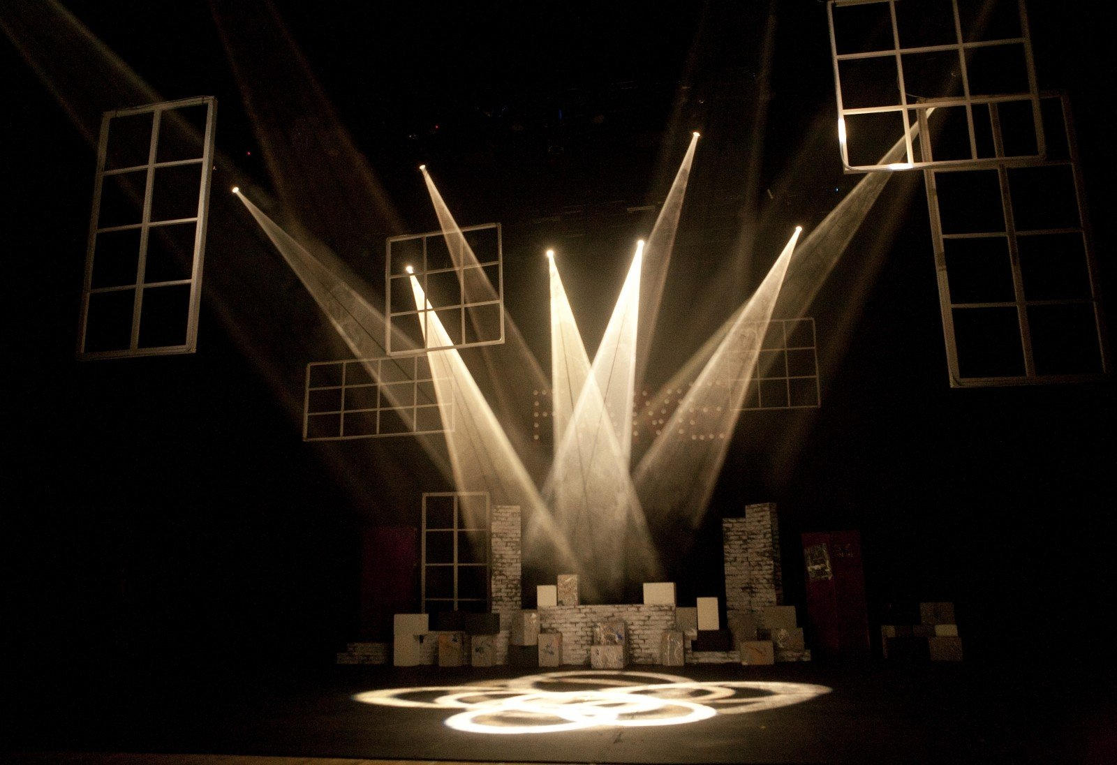 spotlight shining on center stage
