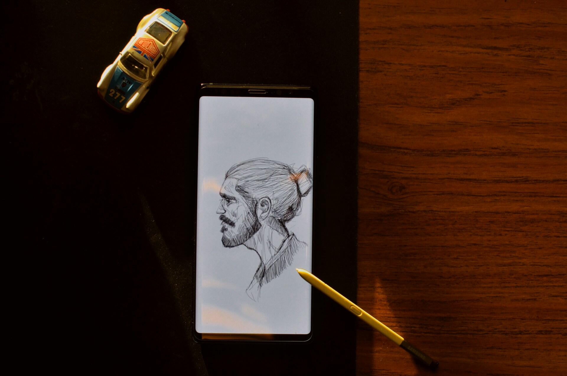 digital drawing on a phone