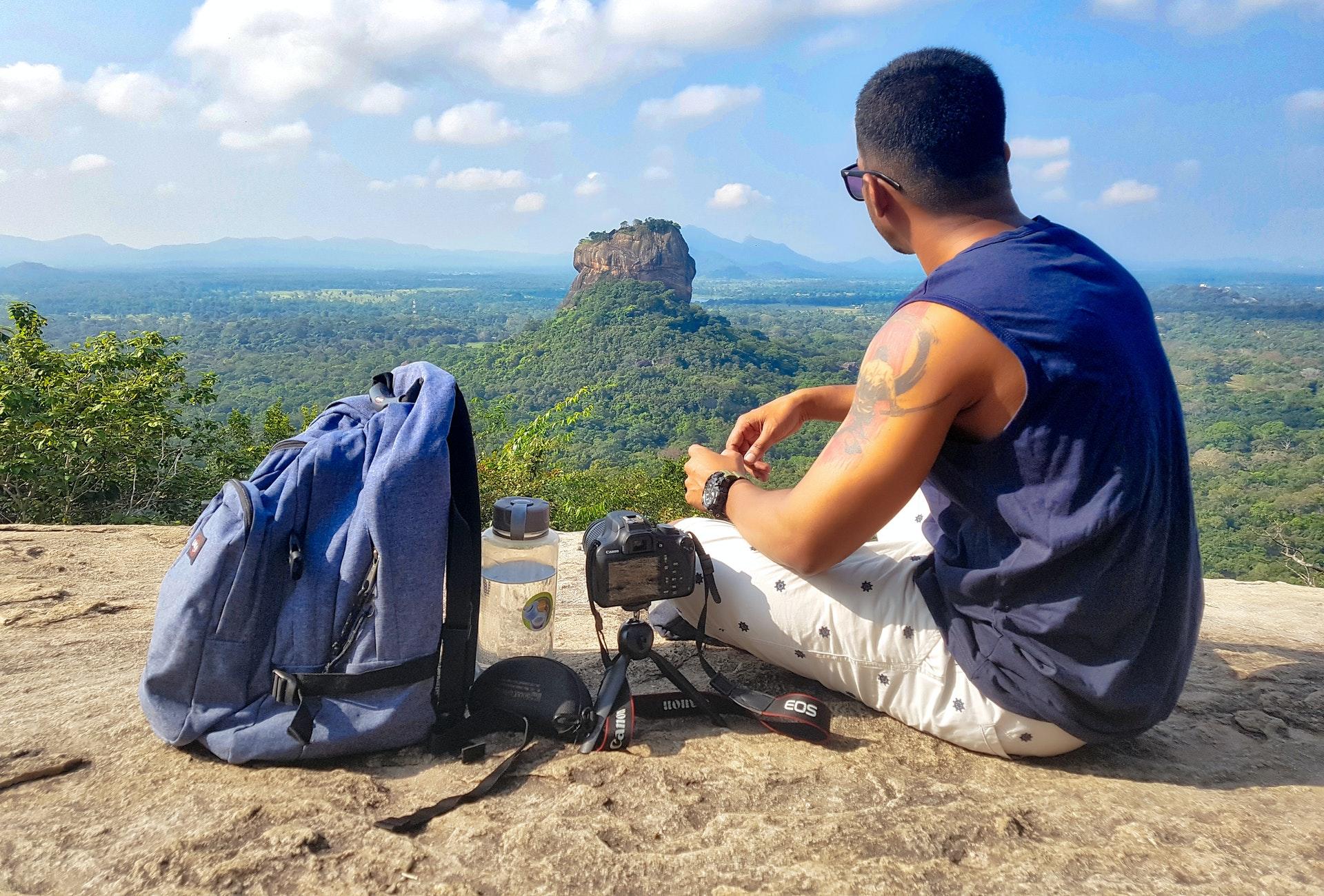 man traveling