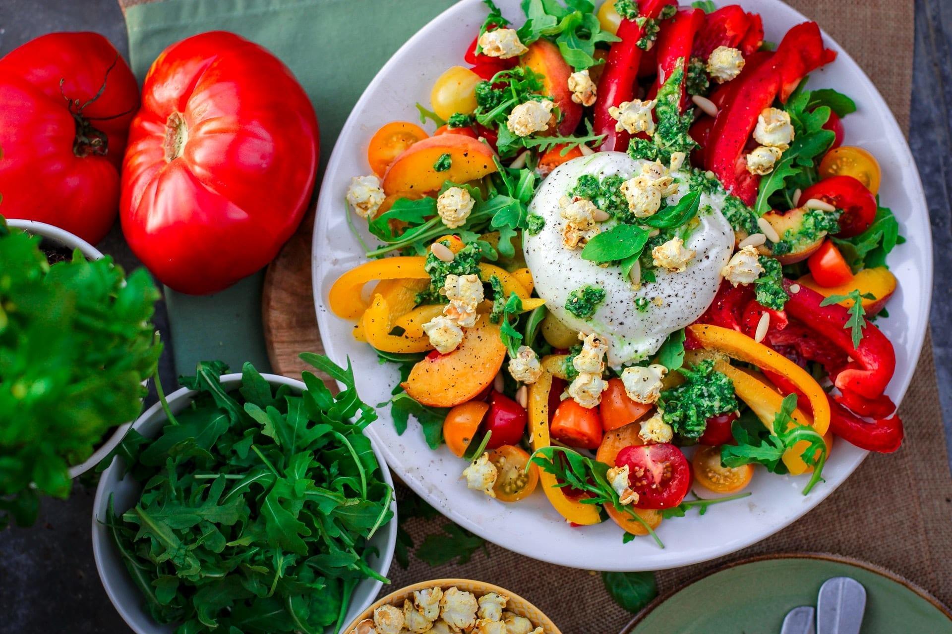Italian cooking ingredients on a plate.