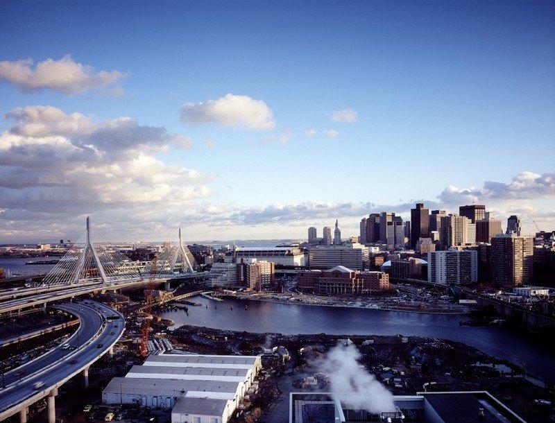 The Boston city skyline