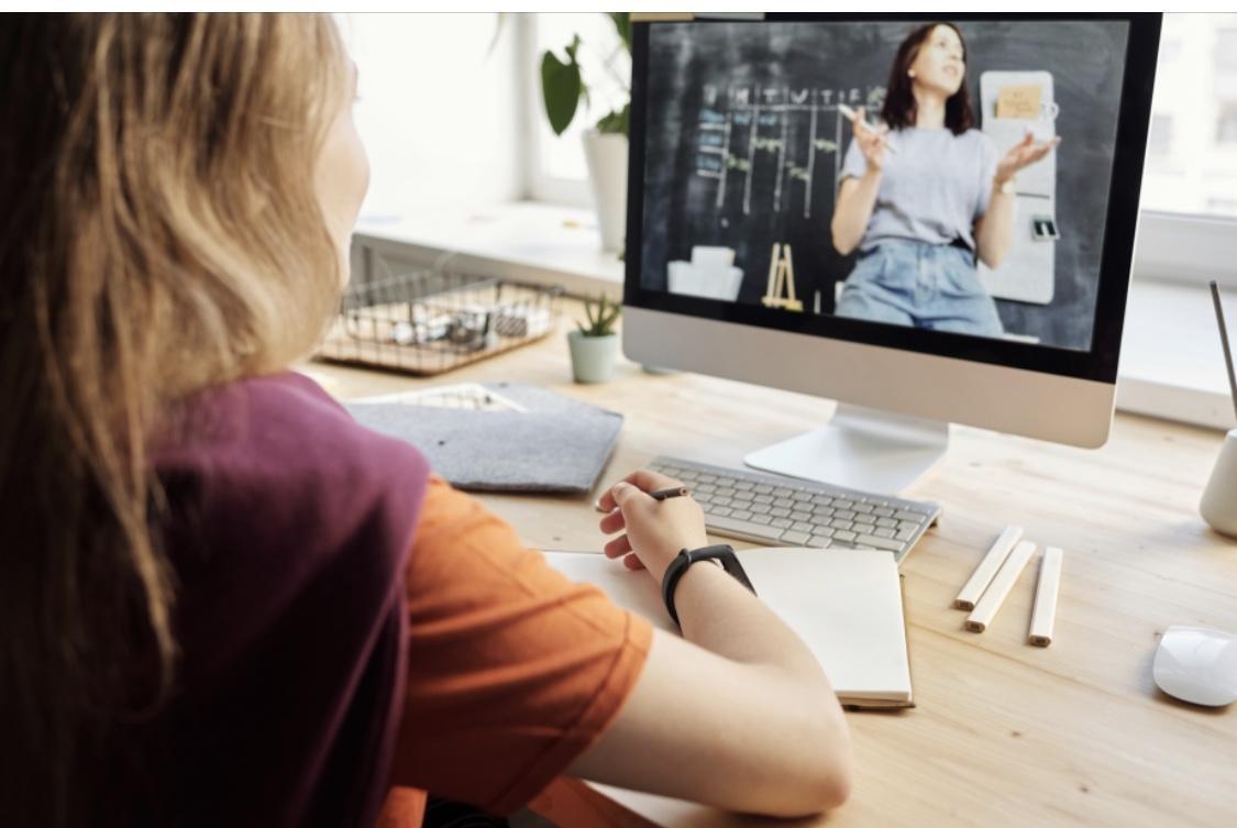 Student learning through a computer