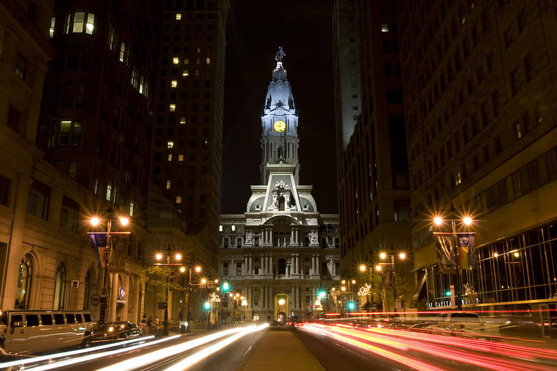 Philadelphian at night. 