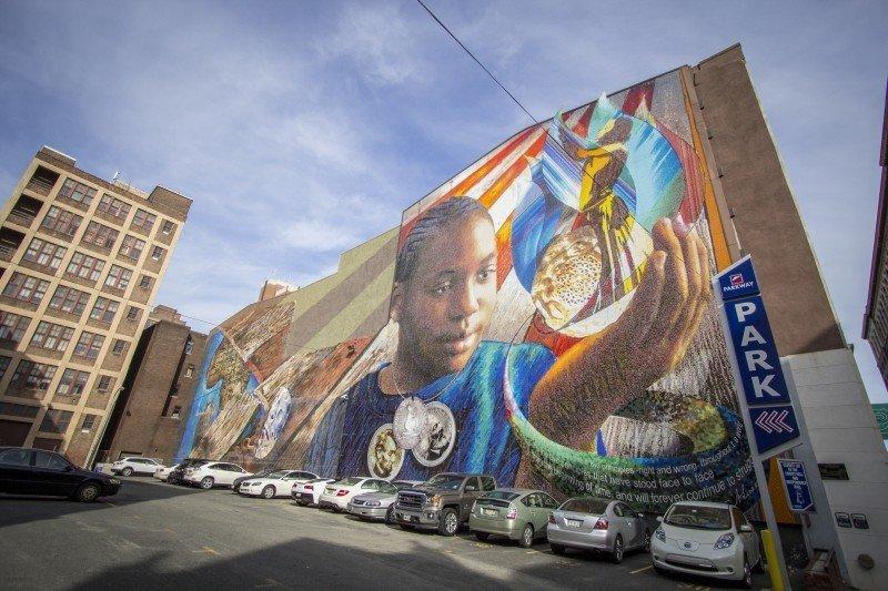 Graffiti in the heart of the city.