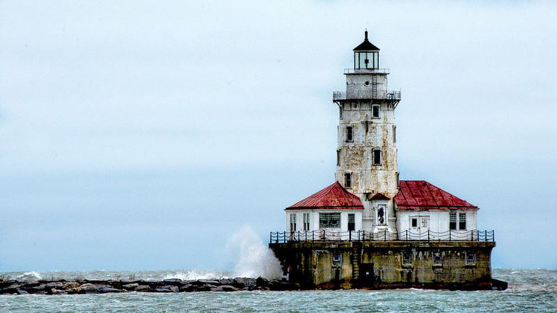 Chicago harbour - Lake Michigan