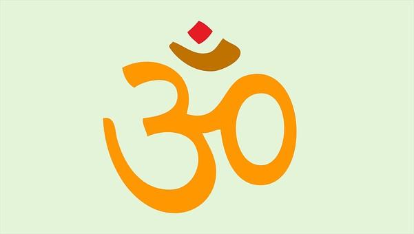 A pictorial representation of the Hindu symbol "Om." This symbol holds immense value for Hindus worldwide, as it represents the Union between three gods. Learning Hindi will help you better understand the rich teachings of Hinduism.
