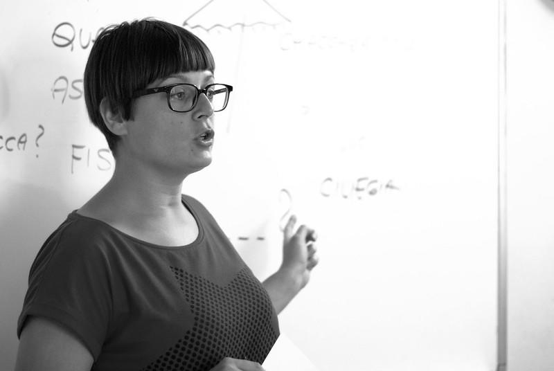 A tutor busy at work