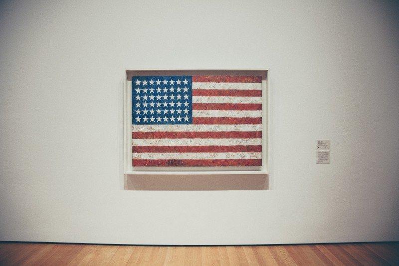 Framed American flag