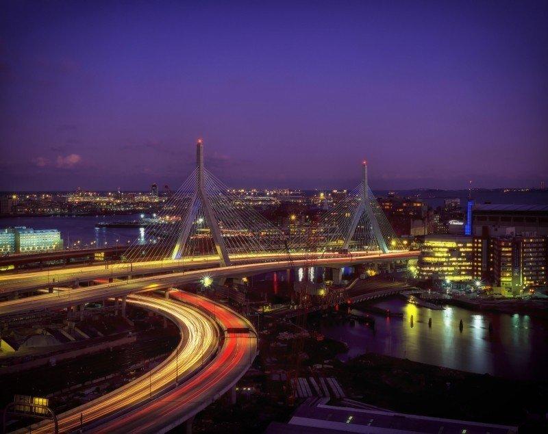 Central Boston at night