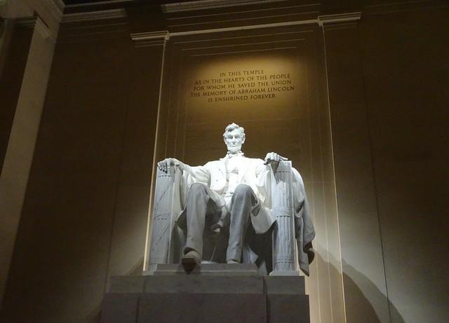 The Abraham Lincoln Memorial in Washington DC. As one of the most revered presidents to serve the country, Abraham Lincoln’s grand memorial symbolizes the equality and freedom we have gained since the Civil war