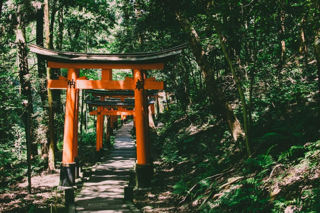 The Fushimi Inari shrine – dedicated to the god of rice – is one of the oldest shrines in Shinto religion and Japanese myths.