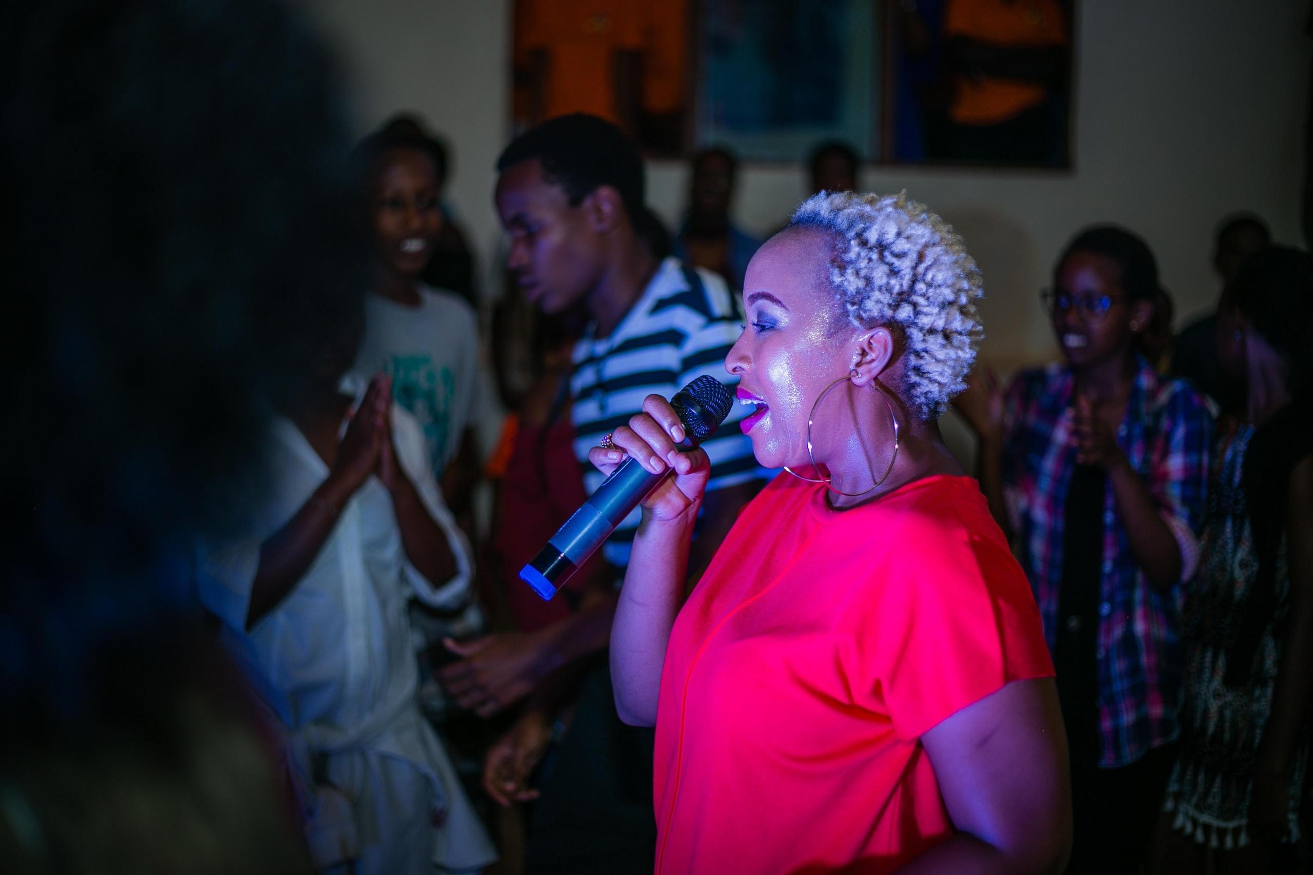 people, singing, fun, party