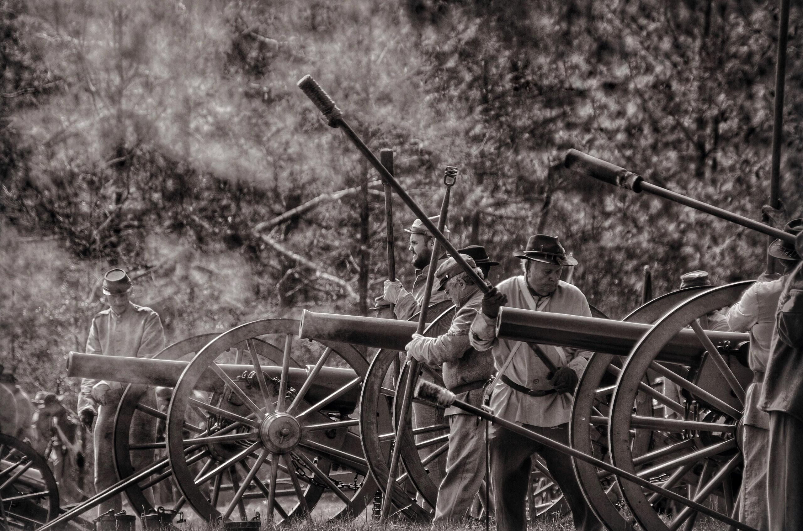 The Southern Soldiers are seen getting prepared to fight the Northerners in the American Civil War. War reenactments are a favored past-time for strategy enthusiasts; they help us refresh our memory and instill a sense of national fervor