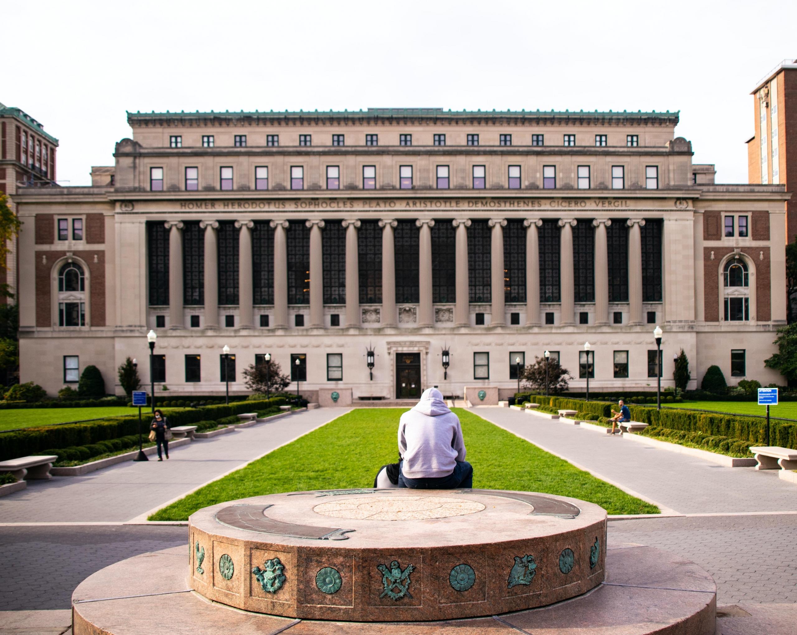 An outside view of Columbia University, New York. The campus and overall four-year college life of Columbia University add to the already outstanding academic offerings! Its proximity to one of the greatest cities in the world makes it a great option