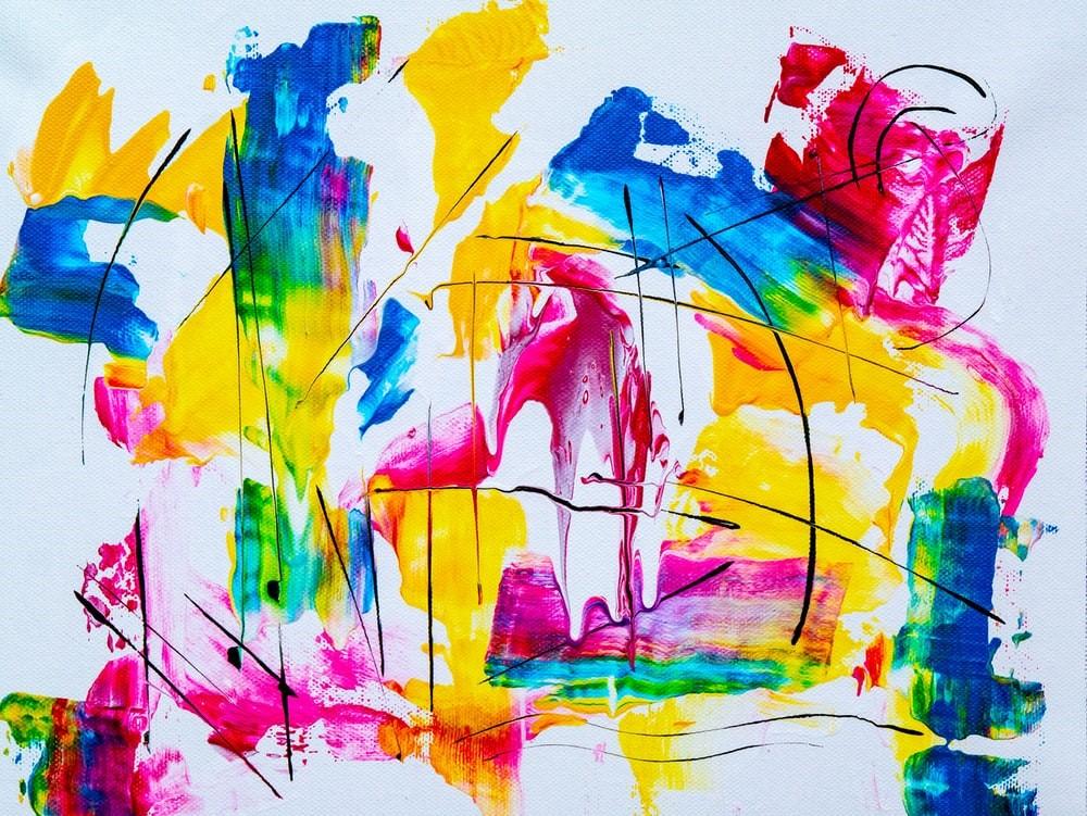 Assorted strokes of multi-colors on a white wall. Studying art will teach you how to work on different mediums and incorporate different styles from art history. However, it takes years to create a name and personality to attach to your art style