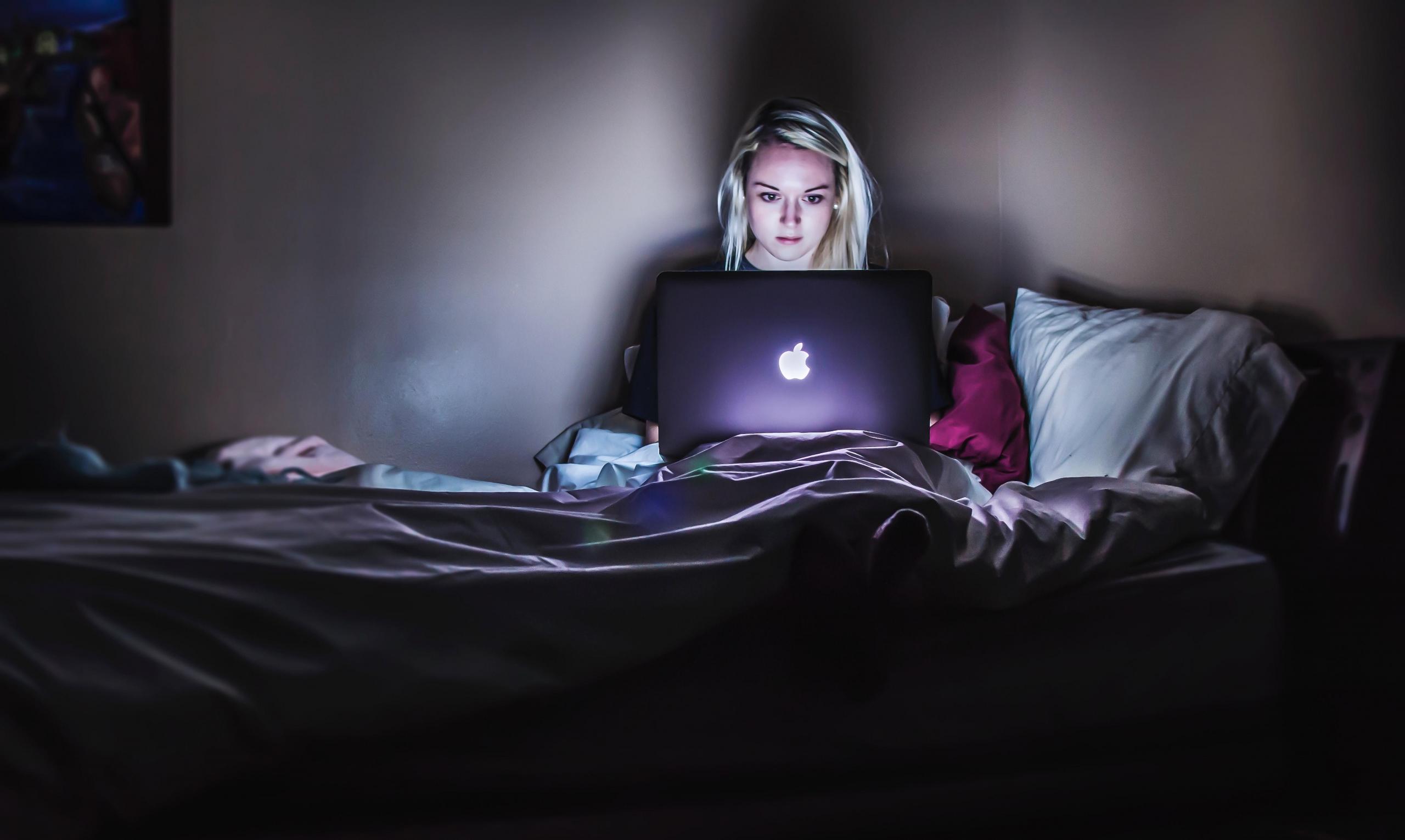 computer, online, night, watching