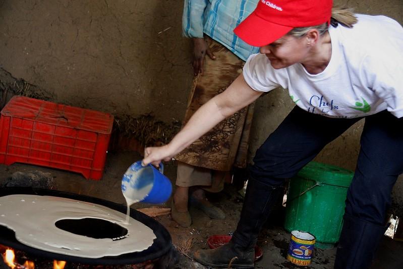 Cat Cora, one of the best chefs in America, is seen preparing Injera, an Ethiopian gluten-free spongy bread made from teff. Cat is experienced at developing unique recipes; however, she can also work seamlessly well with exotic cuisines