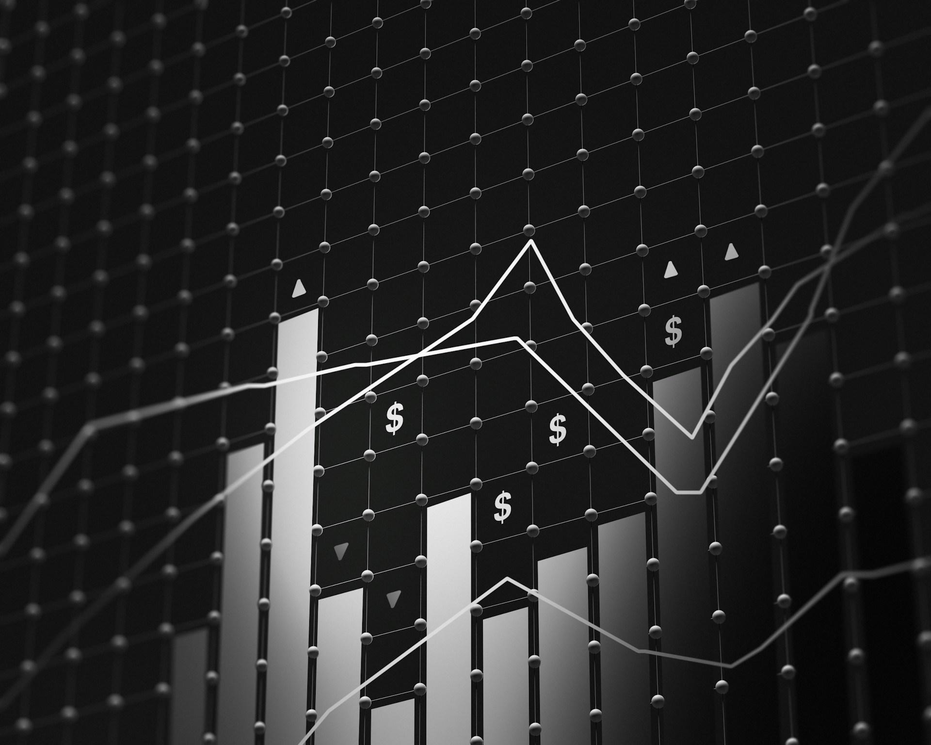A black and white econometric chart.