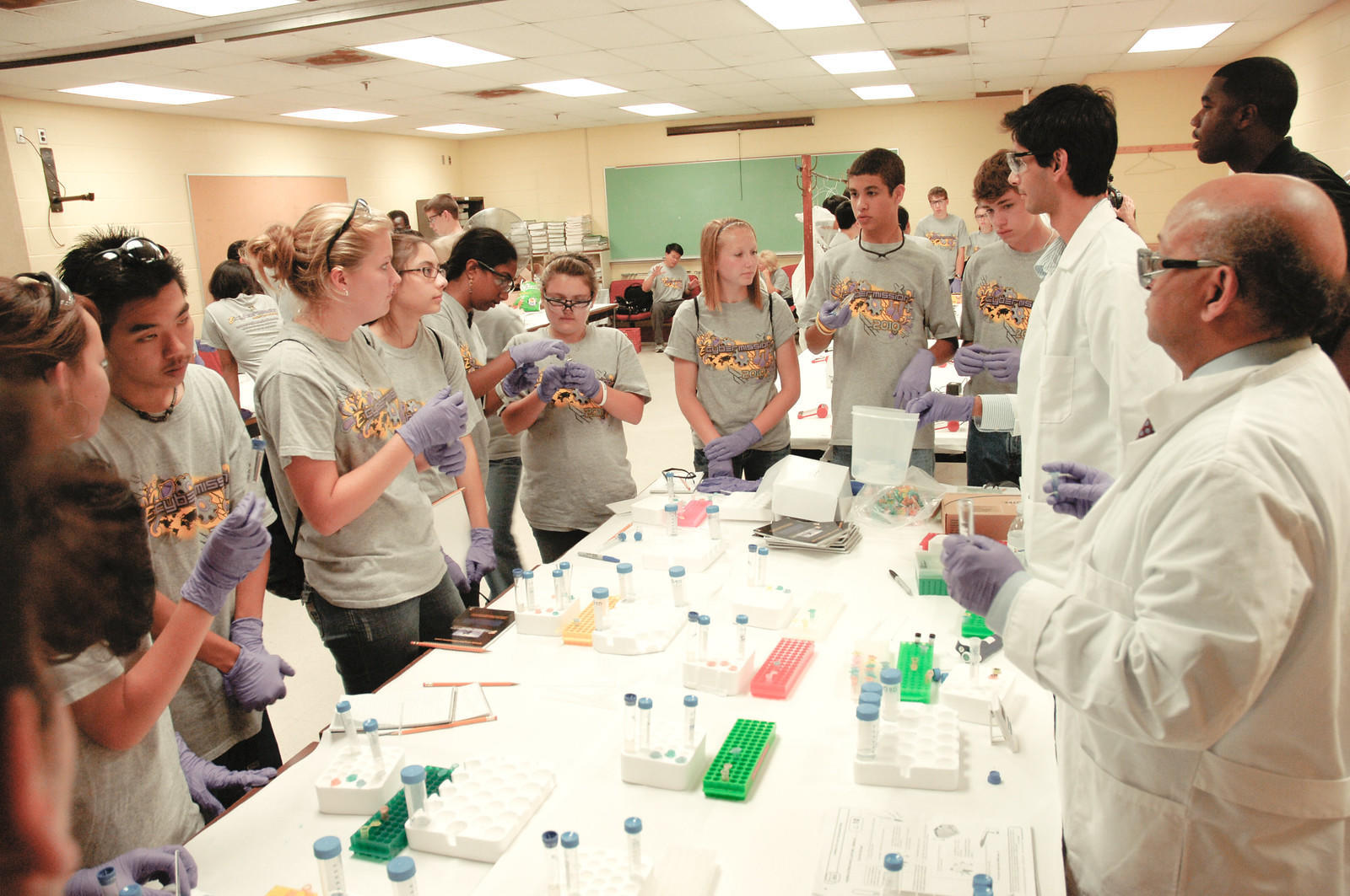 Students at an Army laboratory. Studying chemistry does not only provide great job prospects, but it is also very interesting! The study involves scientific experiments where you test how chemicals respond to each other and other elements. The results can be messy sometimes but sometimes lead to some awesome discoveries.