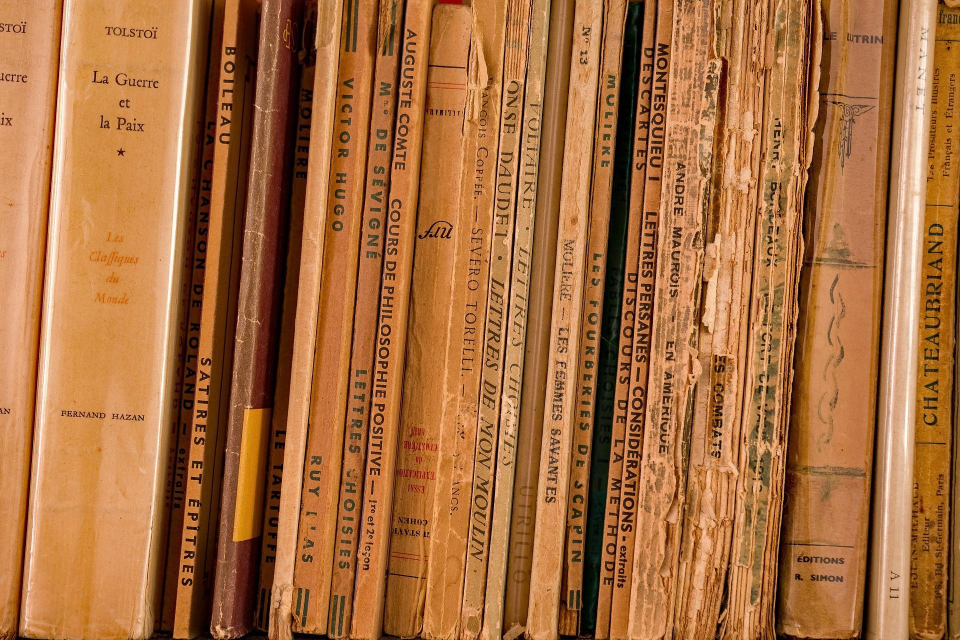Multiple French books lined up together. The books look like they have gone through a lot of wear and tear. AP French practice exam is an excellent resource to help you reach an adequate level of preparedness, and if you need more help, hire a tutor