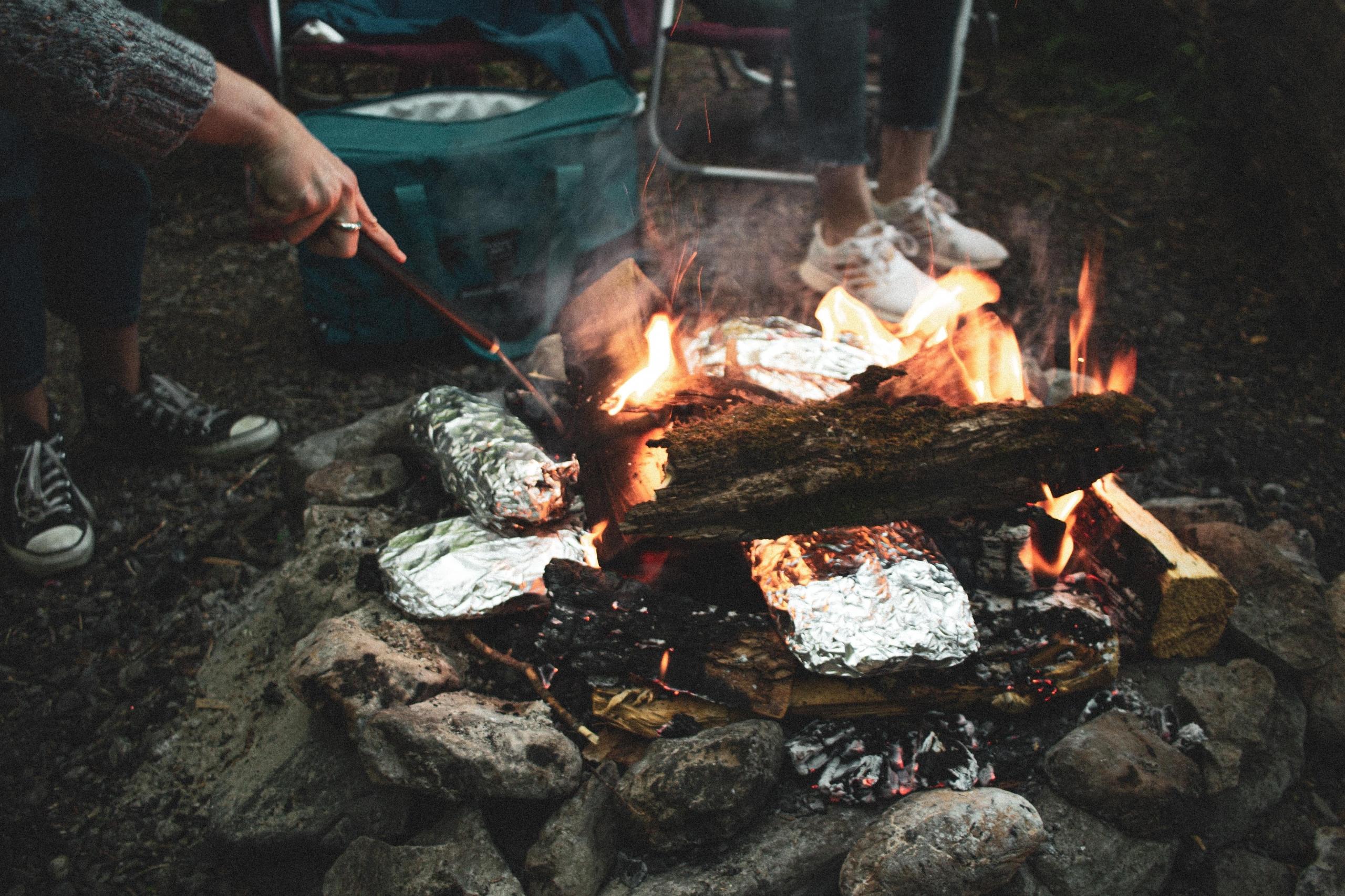 fire, food, cook, camp