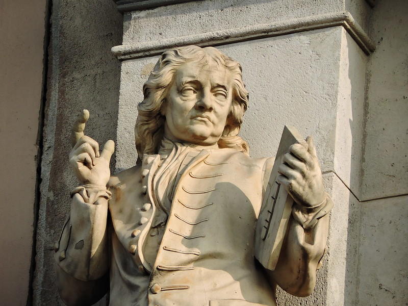 A sculpture of Isaac Newton at Budapest’s Hungarian Academy of Sciences
