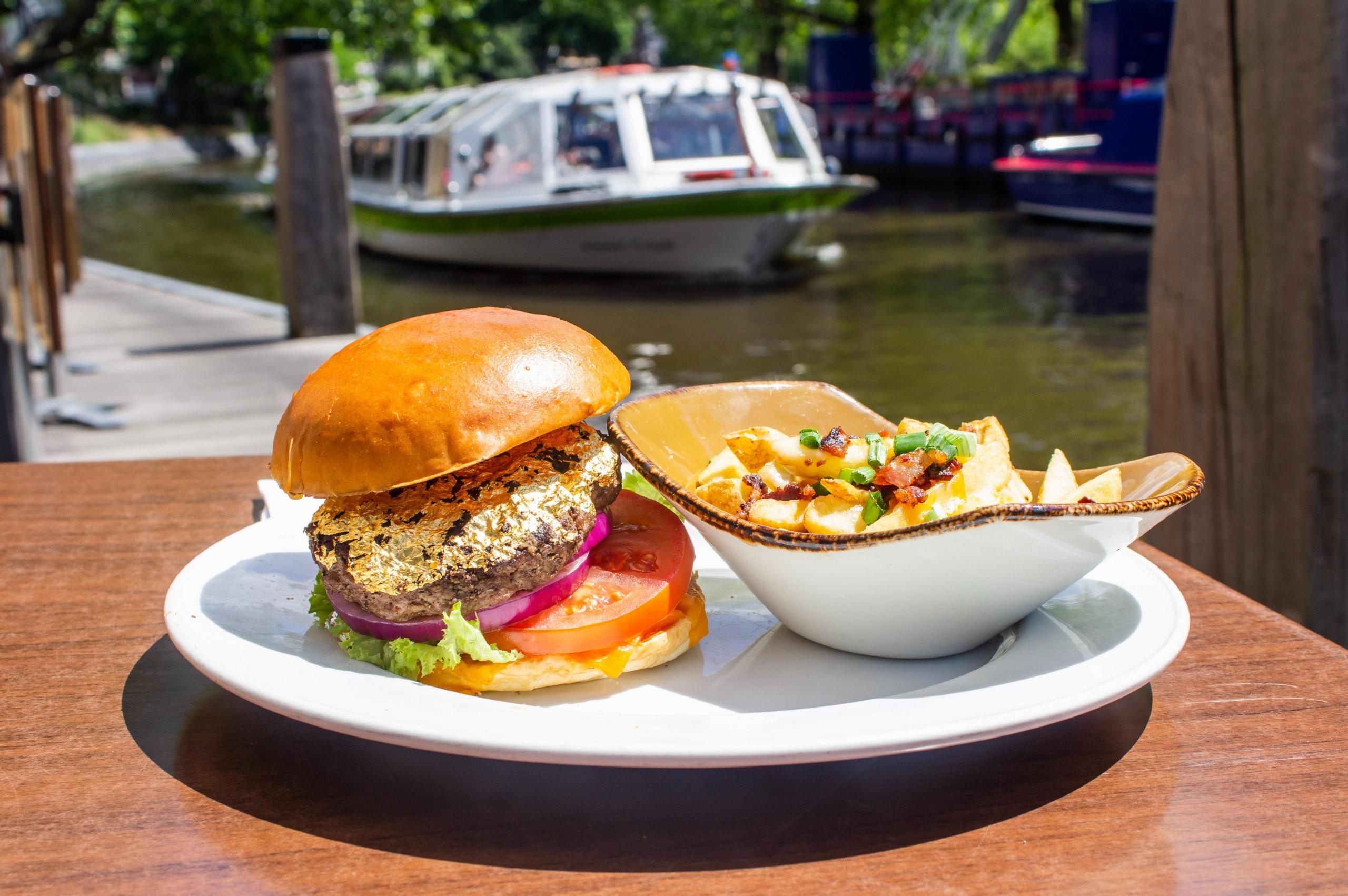 hamburger, food, fries, meal