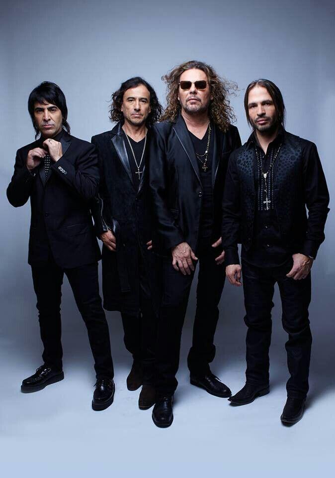 Portrait of all members of music group Maná