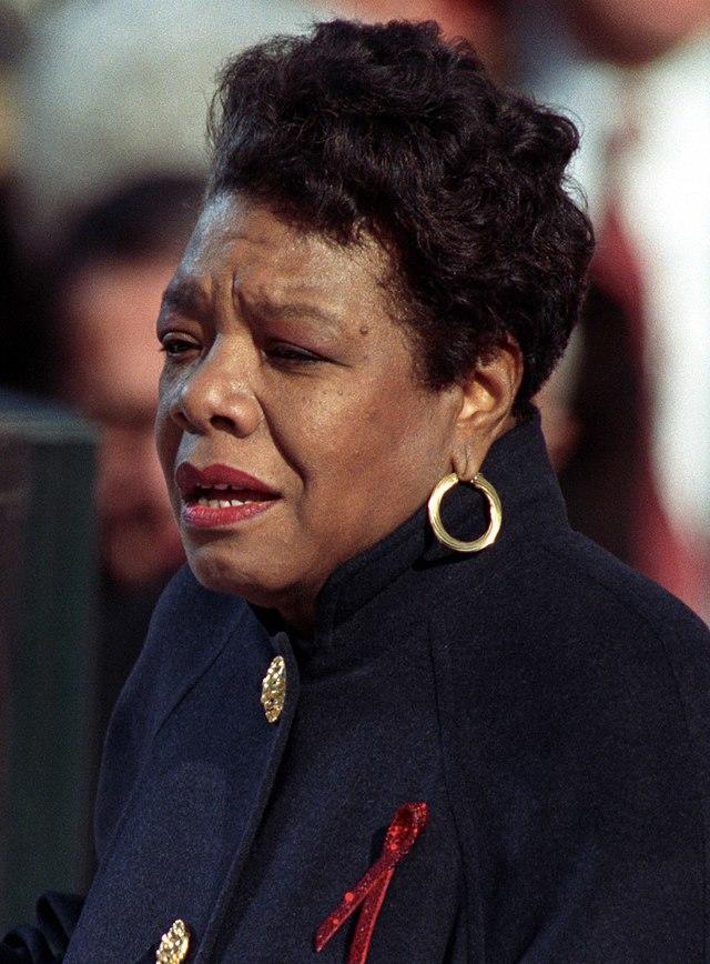 Angelou captured outside in public