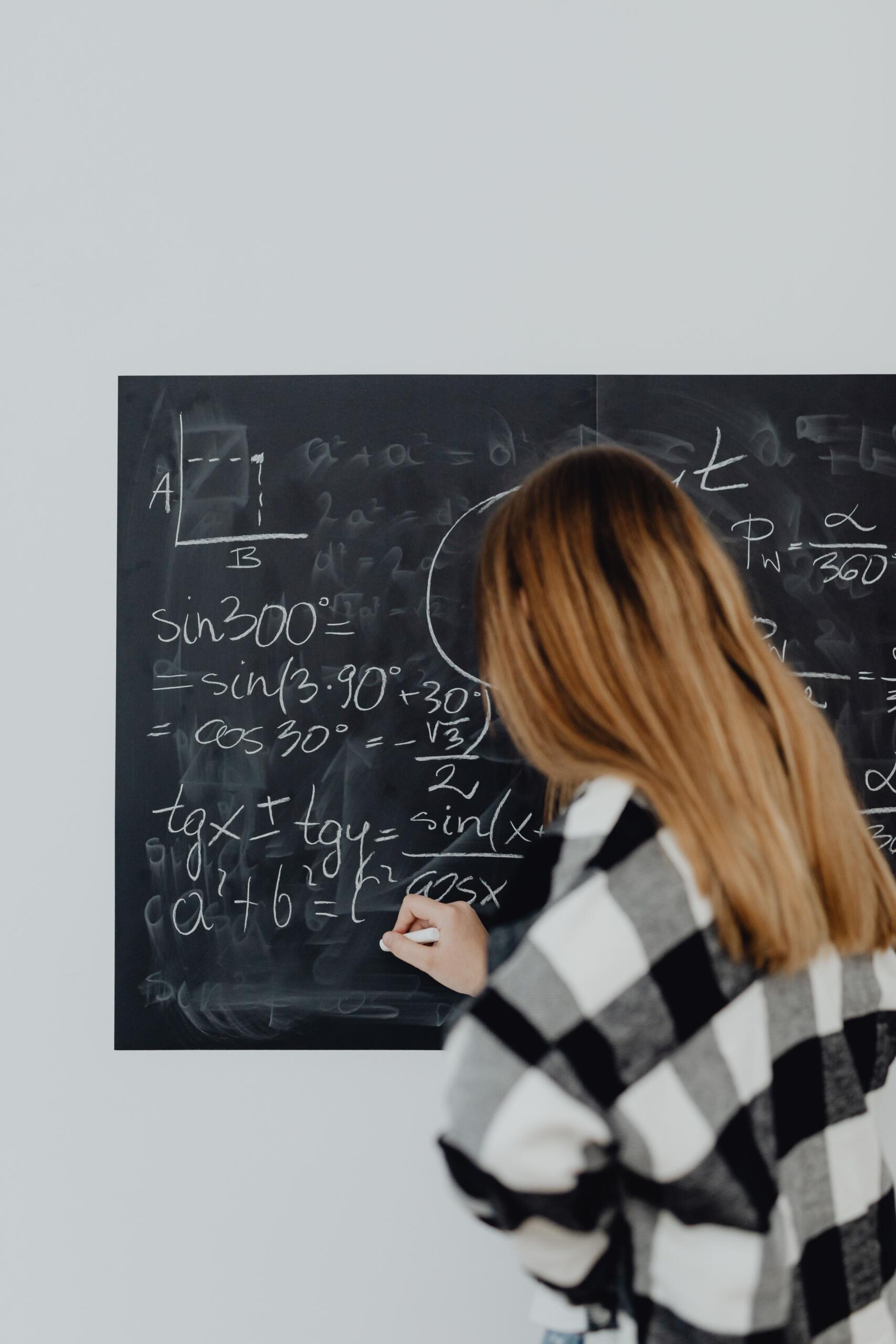 A student is solving an equation in math class