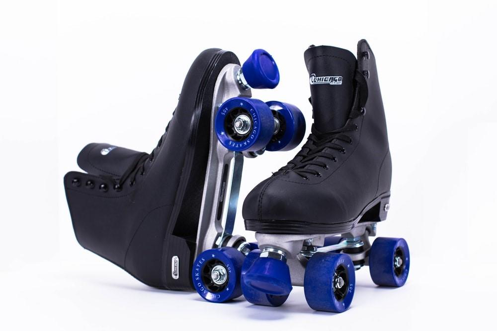 A pair of modern roller skates