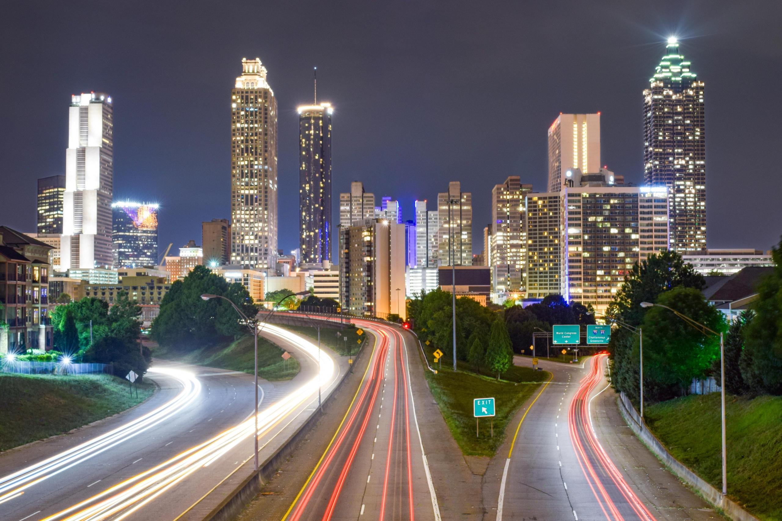 View of Atlanta at night