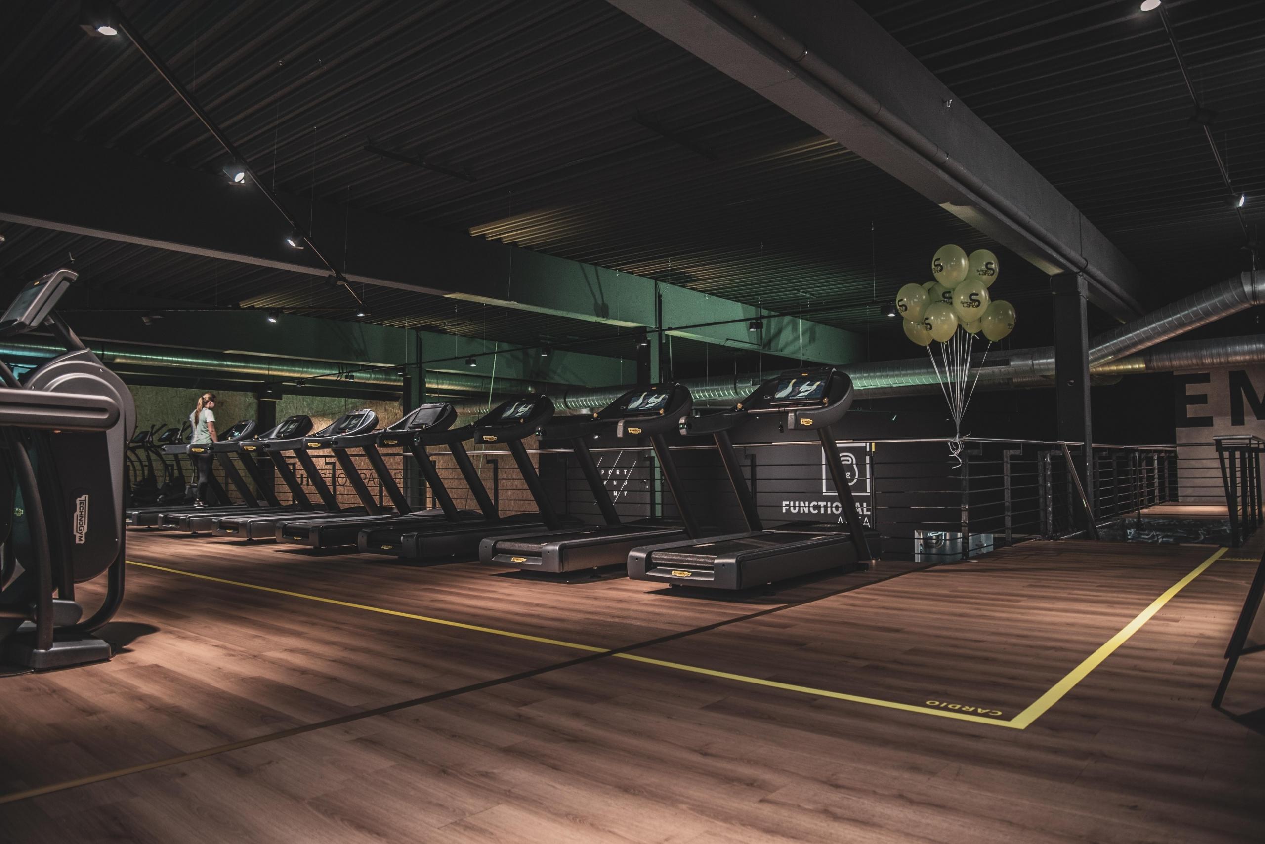 empty gym with gym equipment
