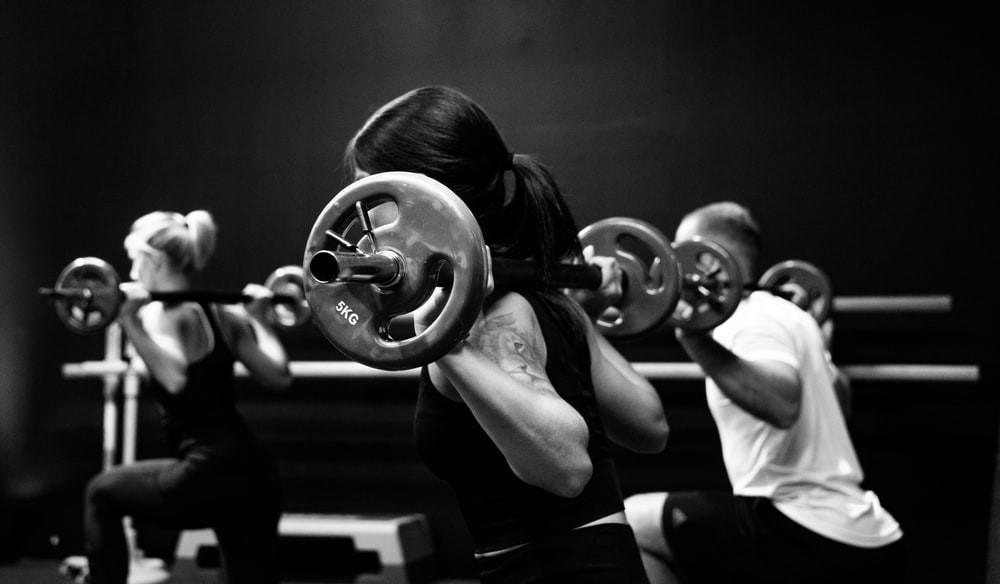 Three people training together