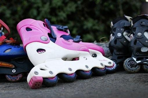 Some modern designs of rollerblades in bright colors
