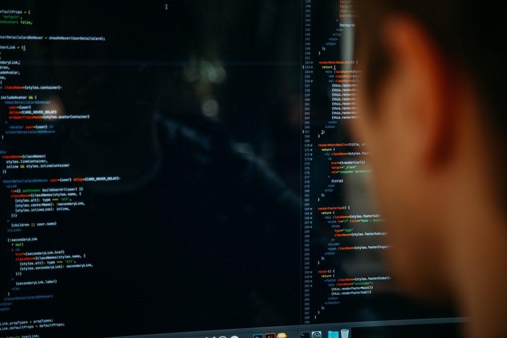 A person facing a computer screen