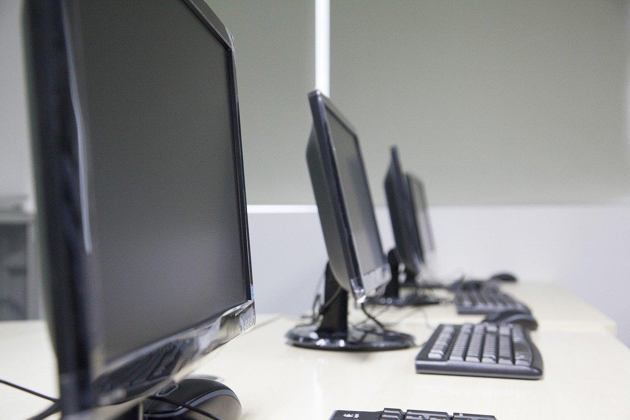 Computers on a desk