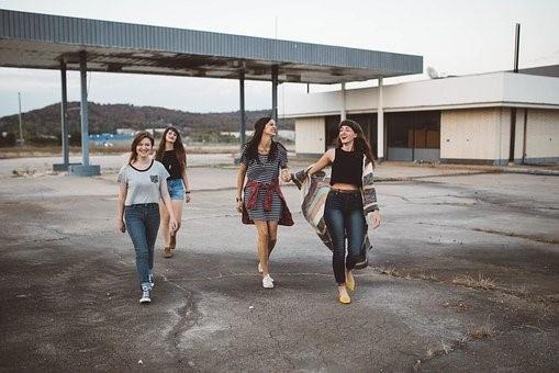 A group of girls walking together