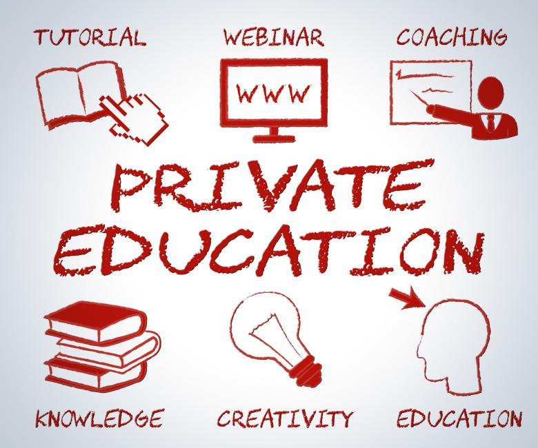 Words detailing what private education entails