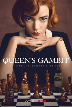 The promotional photo for The Queen's Gambit.