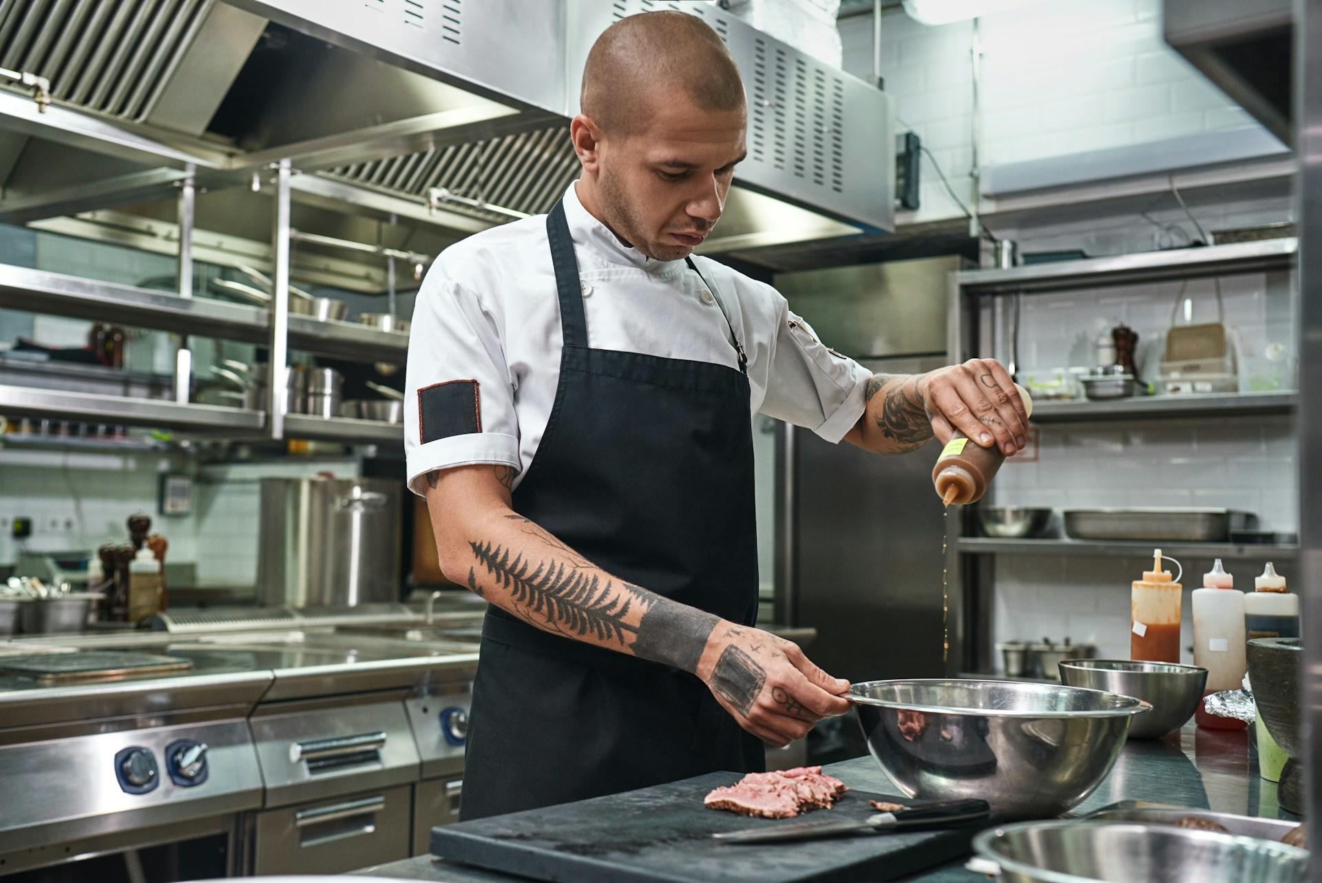 A chef in the kitchen