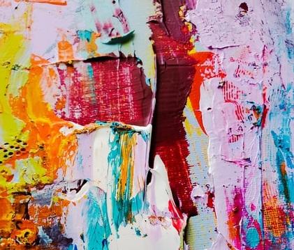 Abstract art inspired by post-modernist techniques